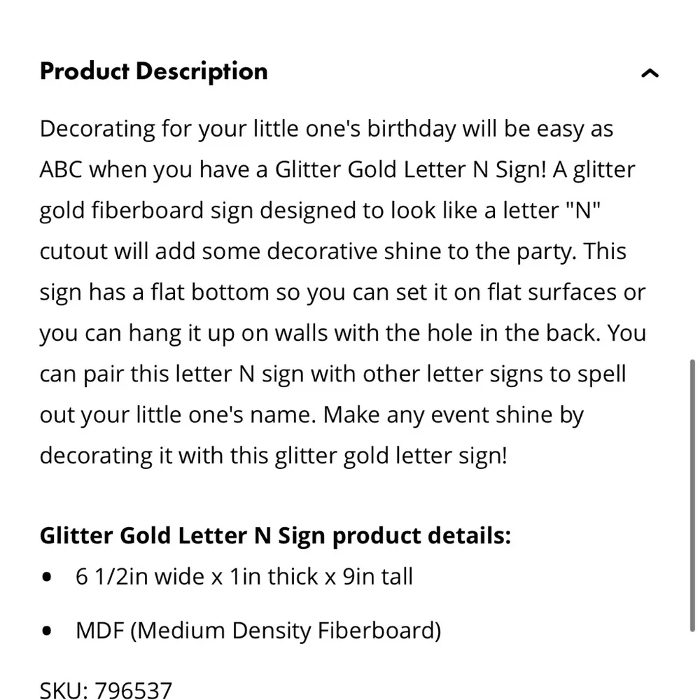 Gold Glitter Letters - Picture 12 of 16